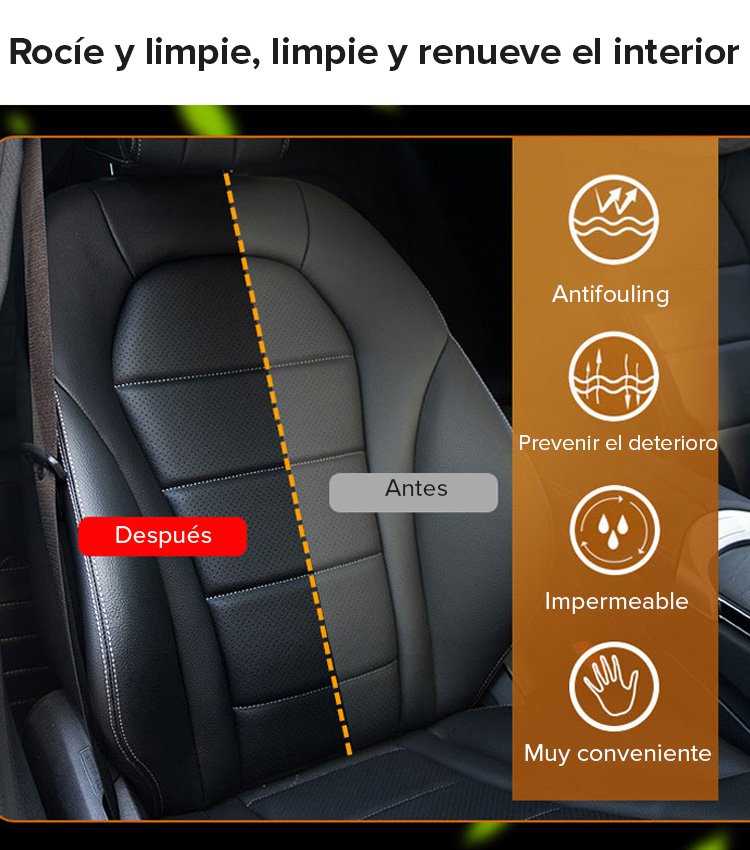 Renovador de plástico y cuero de interiores